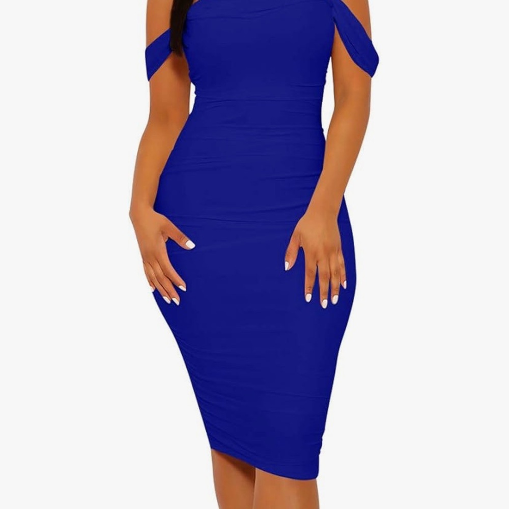 Blue Bodycon dress. Size medium